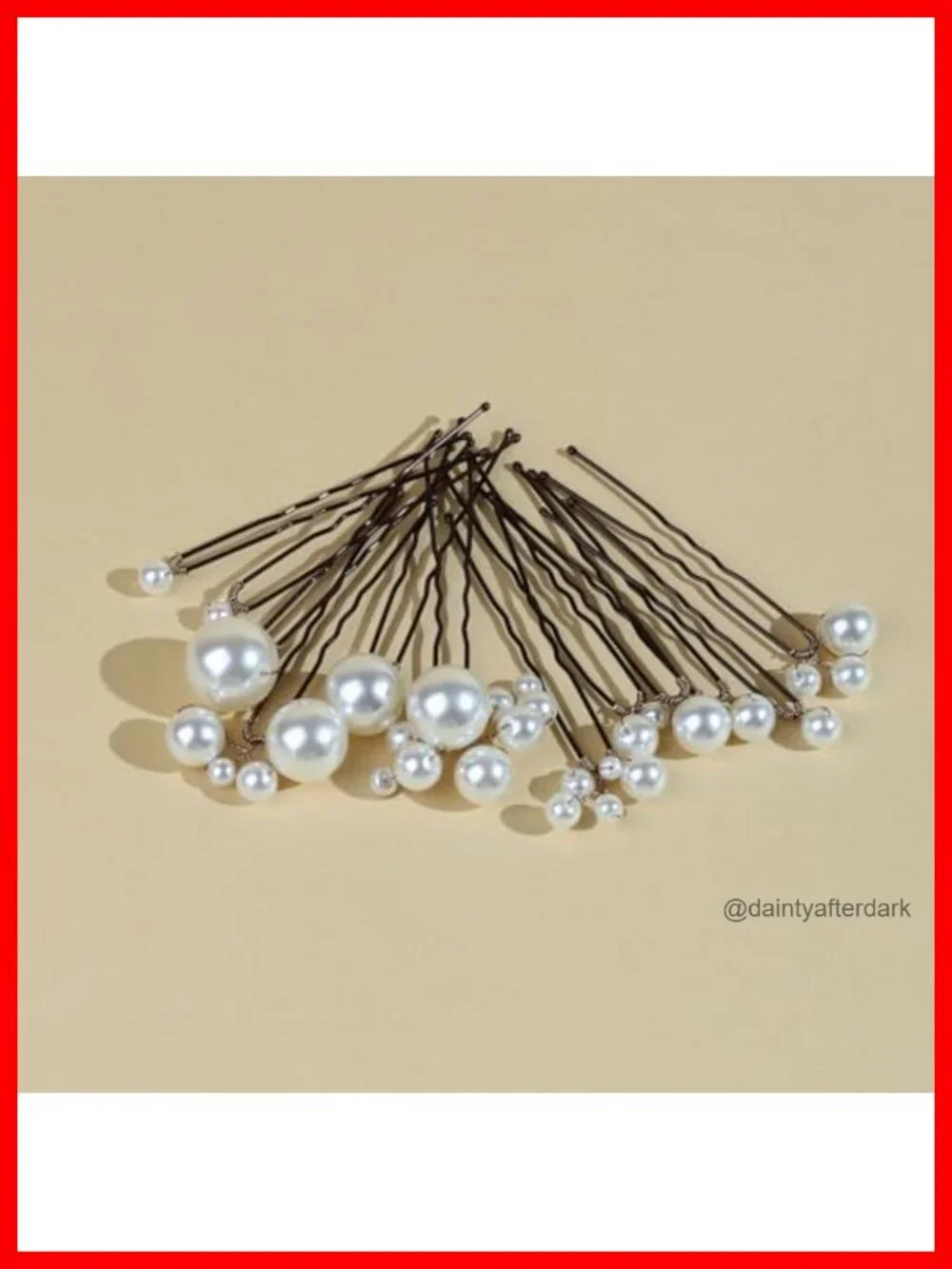 12 Piece Pearl Bridal Hair Pins Handmade Hair Accessories for Weddings